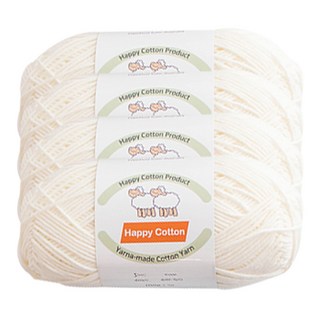 Yarna Happy Cotton 編織線 100g, 702, 4個