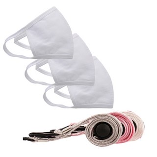 아동용 입체 2중 순면 마스크 3p + 마스크스트랩 3p