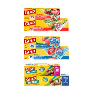 GLAD 佳能 頂級四重夾鏈袋 + 滑軌式6件組, 1套