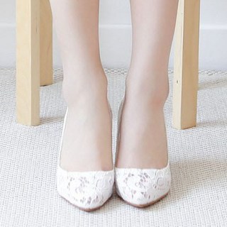Le Bondi 蕾絲布料派對自助婚鞋 9cm