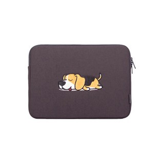 inntzone 刺繡圖案印花筆記型電腦包 INTC-340X, 比格犬炭黑色
