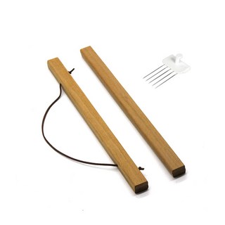 HANsoooh 室內裝飾木質掛軸 + 無痕掛鉤, 摩卡木(掛軸), 混合色(掛鉤)