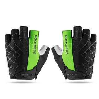 락브로스 스파이더 자전거 반장갑 S109, 그린, 1개