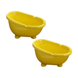 浴缸煙灰缸, 2個, 黃色