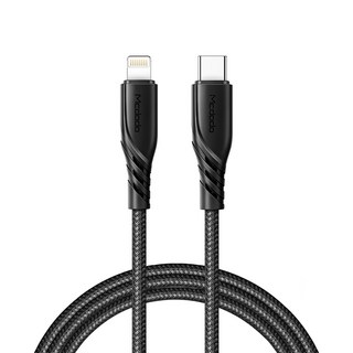 맥도도 C타입 to 라이트닝 PD 고속충전 케이블 20W, 블랙, 1개, 1.2m