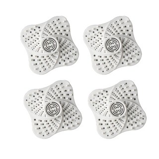 프리미엄 배수구 트랩필터, 4개, 화이트