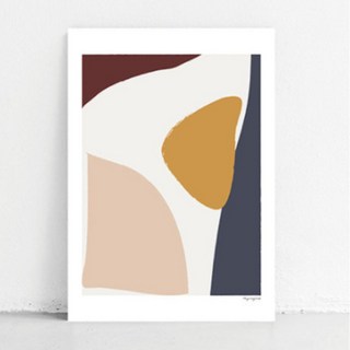 春日計畫 北歐風室內裝飾抽象畫 米色秋天 海報