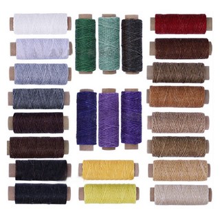 AYUDY STUDY 皮革專用蠟線 24種套裝, 混合色, 5m