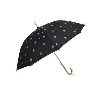 小小兵 2D圖案 12骨 木質握柄長柄傘 JUMNU10001
