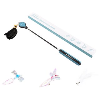 pecanori 三段式貓咪玩具釣竿4件組 PECA3066, 午夜藍, 1套