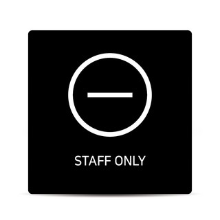 Design Comma 管制區域告示牌 S 194 x 194 x 5 mm, 僅限員工, 1個