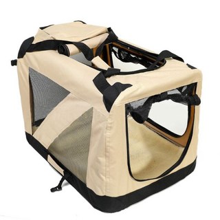 LEOPET 寵物可折疊框架軟式提籠, 米色, 1個