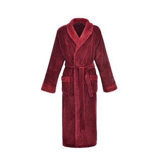 手持一杯紅酒 奢華飯店浴袍 XXL, 紅色, 1個