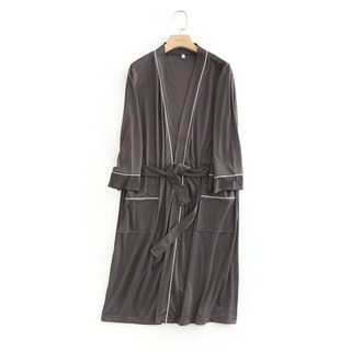 I Love Home飯店簡約線條浴袍 XL, 灰色的, 1個