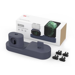 iNOViA AHASTYLE iPhone AirPods Apple Watch 三合一充電座, 午夜藍, 1個