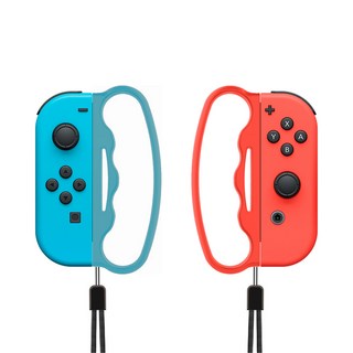 HOHOO 任天堂 Switch Joy-Con 指節握把 開放式 電光藍 + 電光紅 套組, 單一商品, 1套