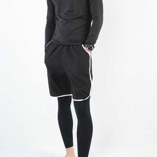 男士自行車短褲 + 涼感緊身褲