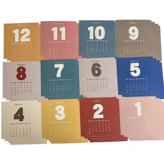 大尺寸日曆卡, 混色, 4套