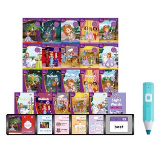 Rainbow Say Pen 點讀筆 天空藍 32GB + 迪士尼蘇菲亞常用字套組, 藍樹