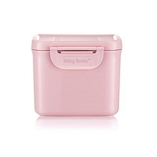 Milky Bottle 攜帶式奶粉收納盒 600ml+湯匙組, Cherry Pink, 1組