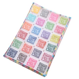 迷你彩色印章印台 K07-02, 24種, 1套