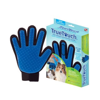 트루터치 매직 글러브 단면기본형 털갈이장갑 오른손전용 18 x 24 x 8 cm + 박스 세트, 블루, 1세트