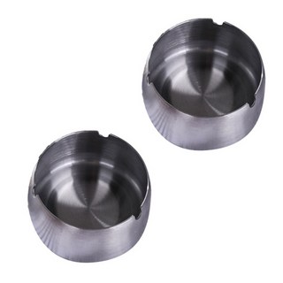 All Nine 簡易不鏽鋼菸灰缸 S, 銀色, 2個