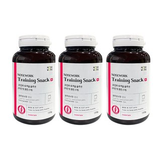 노즈워크 강아지 트레이닝 스낵, 치킨맛, 150g, 3개