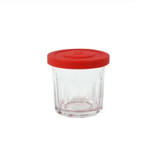 Joliema 矽膠蓋 Twinkle Jar 密封玻璃瓶 紅色, 300ml, 1個