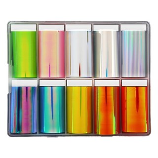 美甲幻彩玻璃紙 10款組, 10色, 1組