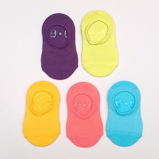 wesocks&papamom 孩童素色防滑透氣踝襪 5雙