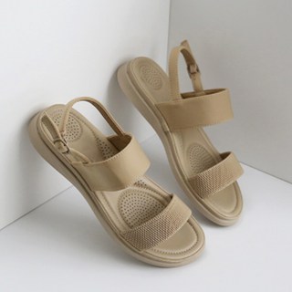 JACK&JILL 女款厚底緩震涼鞋 JB1365, 米色, 235