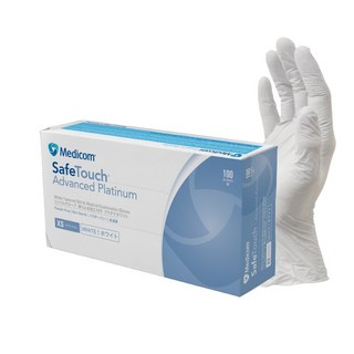 Medicom 麥迪康 白金丁腈手套 白色 XS, 迷你(XS), 1個