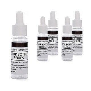 Hallo Beauty 透明滴管精華液空瓶 20ml, 5個, 單一顏色