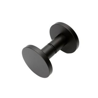 南仙五金 單孔圓盤強化門把 黑色 75mm, 1個