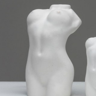 B1 Lab 噓 半身像石膏裝飾擺件 2號, 白色