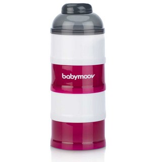 babymoov 4層奶粉儲存盒, 勃根地紅, 1組