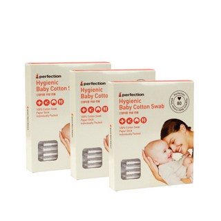 퍼펙션 신생아 낱개 위생 면봉, 80개입, 3개