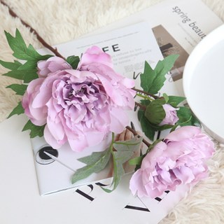 Ruby-Coco 仿真牡丹花束 2入, 紫色