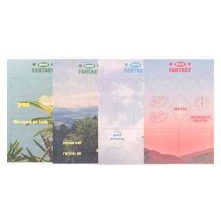 lucalab 電影夢幻貼紙 2款 x 10張 套組, D(植物, 天空), 1套