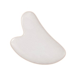 MG 玫瑰石英按摩刮痧板, 1個, 白色的