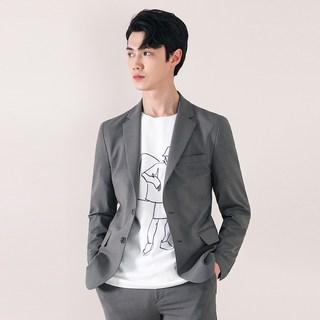 Liberclassy 男款修身彈性長袖西裝外套 LHS26603