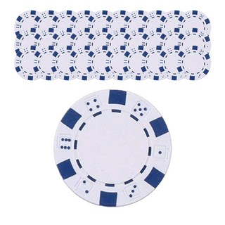 Hooni.com 競賽用數字賭場籌碼 100片, 1套, 白色