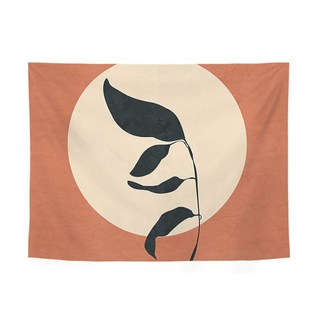 玫瑰之路插畫大型織物海報, 樹葉