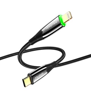 Mcdodo 麥多多 N系列 自動斷電 Type-C to Lightning 8-pin PD快充線, 黑色, 1個, 1.2m
