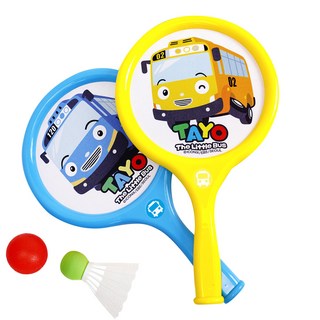 Bunnyland Tayo小巴士球拍組 (2支球拍+2顆球+防塵袋), 混搭色, 1個