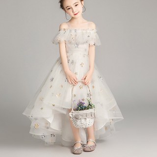 Edgeland 女童銀河露肩不對稱洋裝