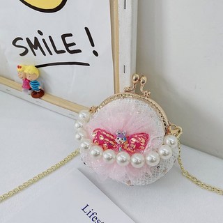 Angel Eye 毛呢串珠珍珠貝殼包