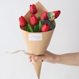 MORIANN 鬱金香 6朵 刻字燈飾花束, 紅色(鬱金香), 6個