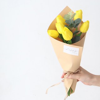 MORIANN 鬱金香 6朵 刻字燈飾花束, 黃色(鬱金香), 6個
